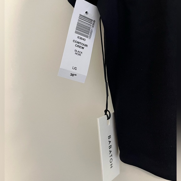 NWT Babaton Contour Crop Tee in Black - Picture 3 of 3
